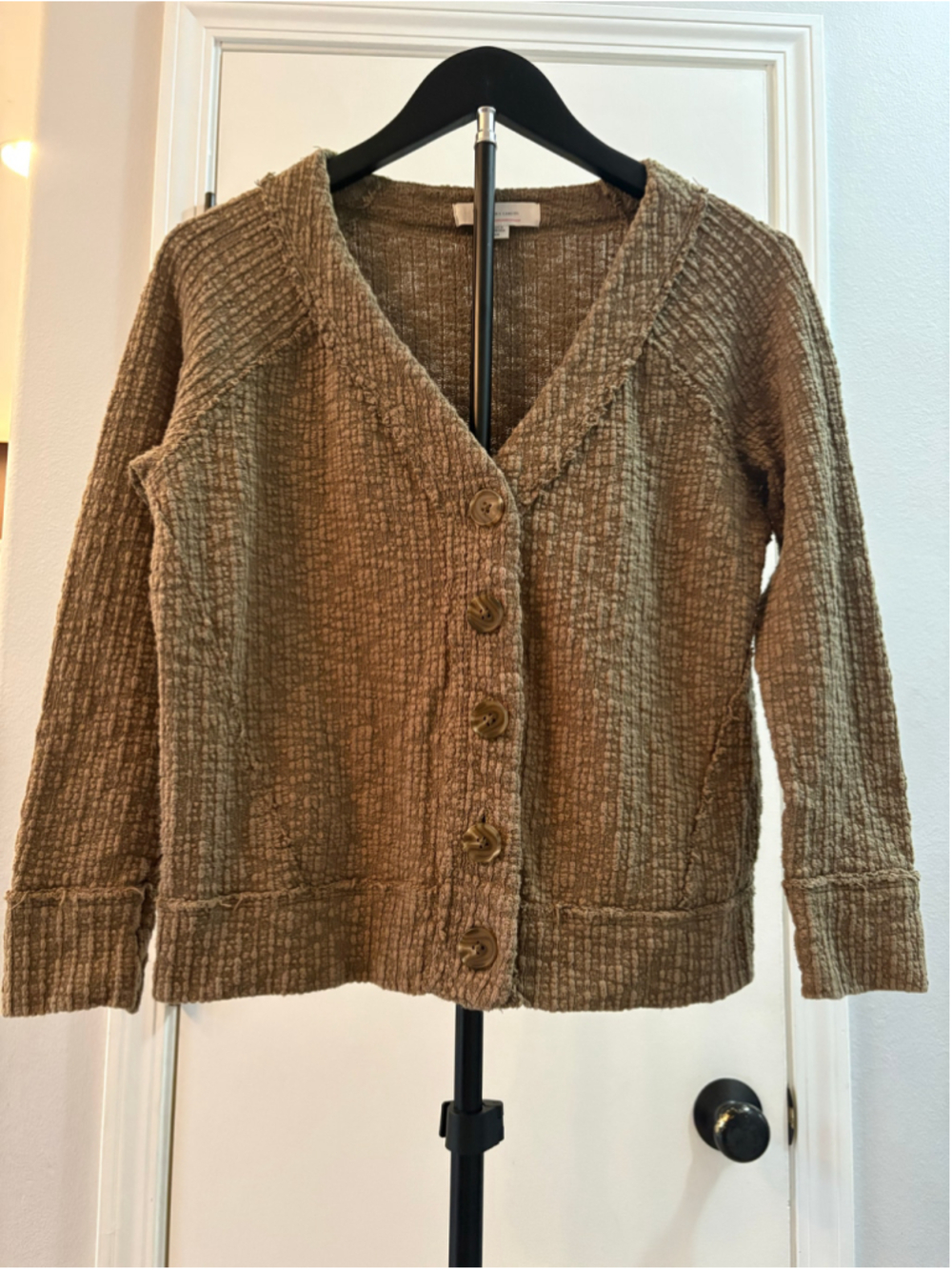 TWO by Vince Camuto Olive Green Cardigan Sweater Size XS
